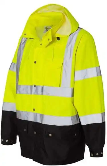 Kishigo Rwj102-103 Storm Cover Waterproof Rain Jacket - Lime