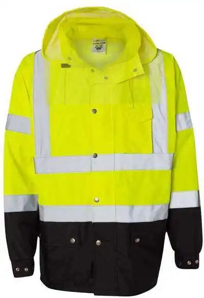 Kishigo Rwj102-103 Storm Cover Waterproof Rain Jacket - Lime
