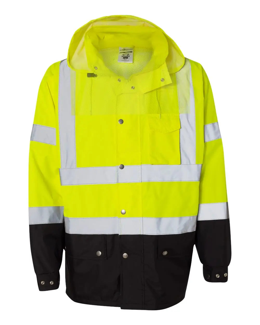 Kishigo Rwj102-103 Storm Cover Waterproof Rain Jacket - Lime