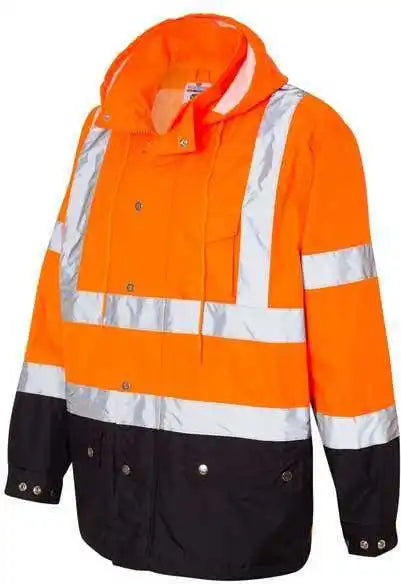 Kishigo Rwj102-103 Storm Cover Waterproof Rain Jacket - Orange
