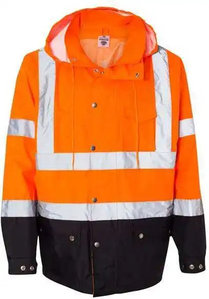 Kishigo Rwj102-103 Storm Cover Waterproof Rain Jacket - Orange