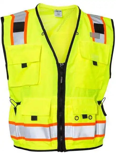 Kishigo S5000 5001 Professional Surveyors Vest Lime