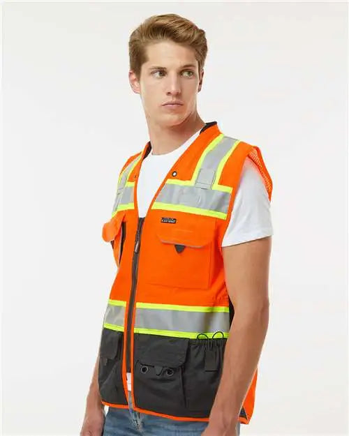Kishigo S5002-5003 Premium Black Series® Surveyors Vest - Orange
