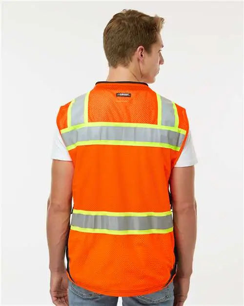 Kishigo S5002-5003 Premium Black Series® Surveyors Vest - Orange