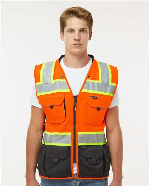 Kishigo S5002-5003 Premium Black Series® Surveyors Vest - Orange