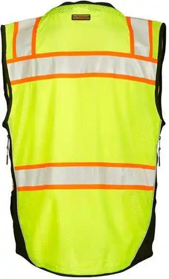 Kishigo S5002 5003 Premium Black Series Surveyors Vest Lime