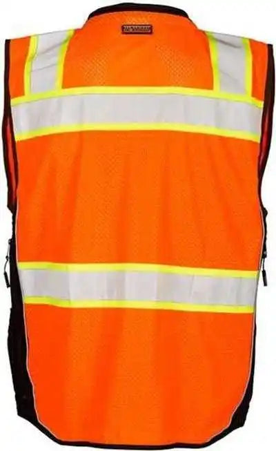 Kishigo S5002 5003 Premium Black Series Surveyors Vest Orange