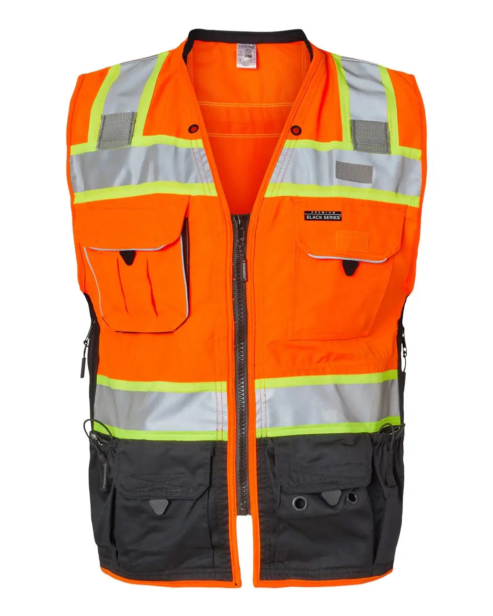 Kishigo S5002-5003 Premium Black Series Surveyors Vest - Orange