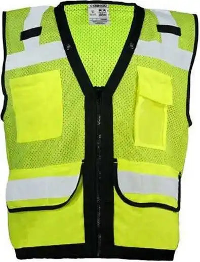 Kishigo S5008z Economy Surveyors Vest Lime