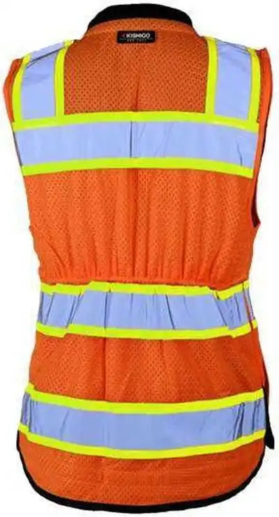 Kishigo S5021-5022 Premium Black Series Women’s Heavy Duty Surveyors Vest - Orange