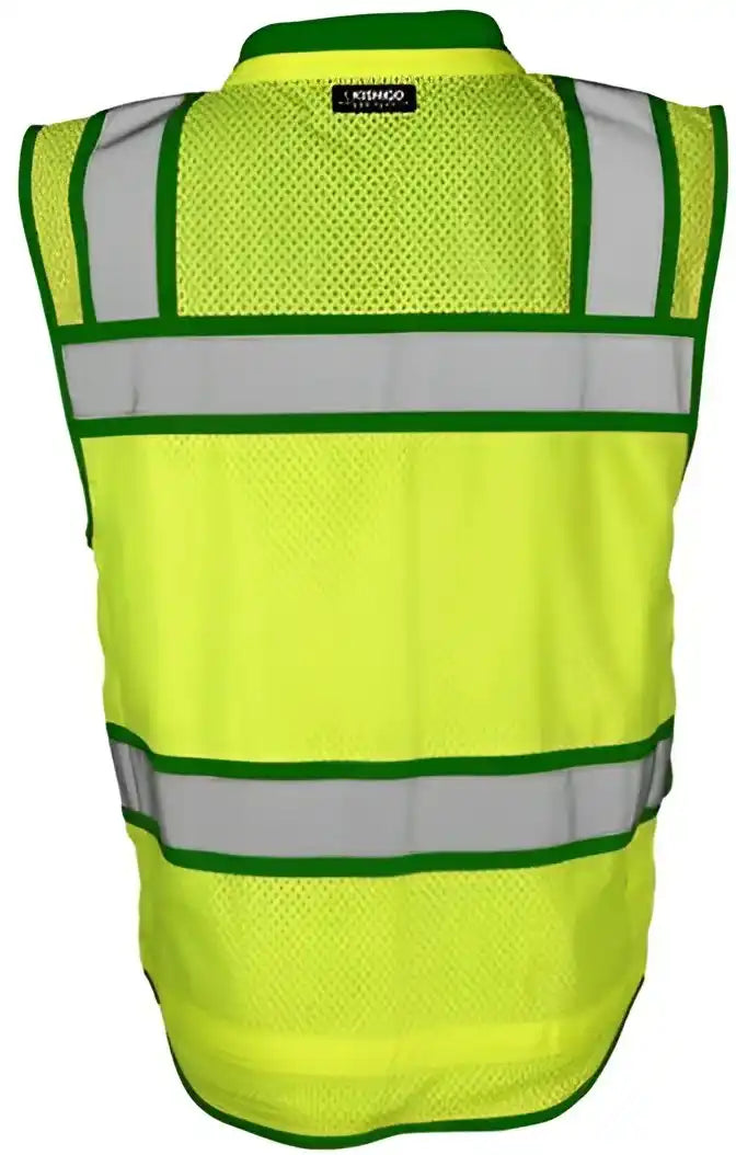 Kishigo S5042-5046 Color Contrast High Performance Surveyors Vest - Lime Green - S5044
