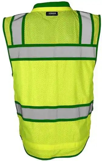 Kishigo S5042 5046 Color Contrast High Performance Surveyors Vest Lime Green S5044