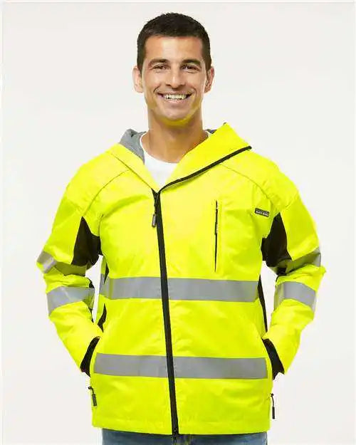 Kishigo Wb102 Premium Black Series Windbreaker Lime
