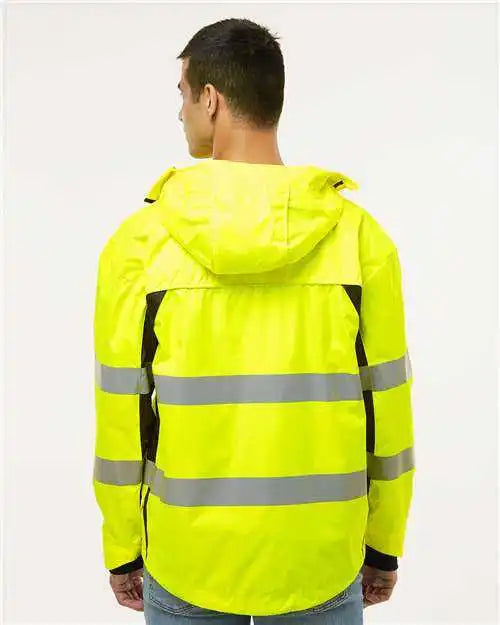 Kishigo Wb102 Premium Black Series Windbreaker Lime