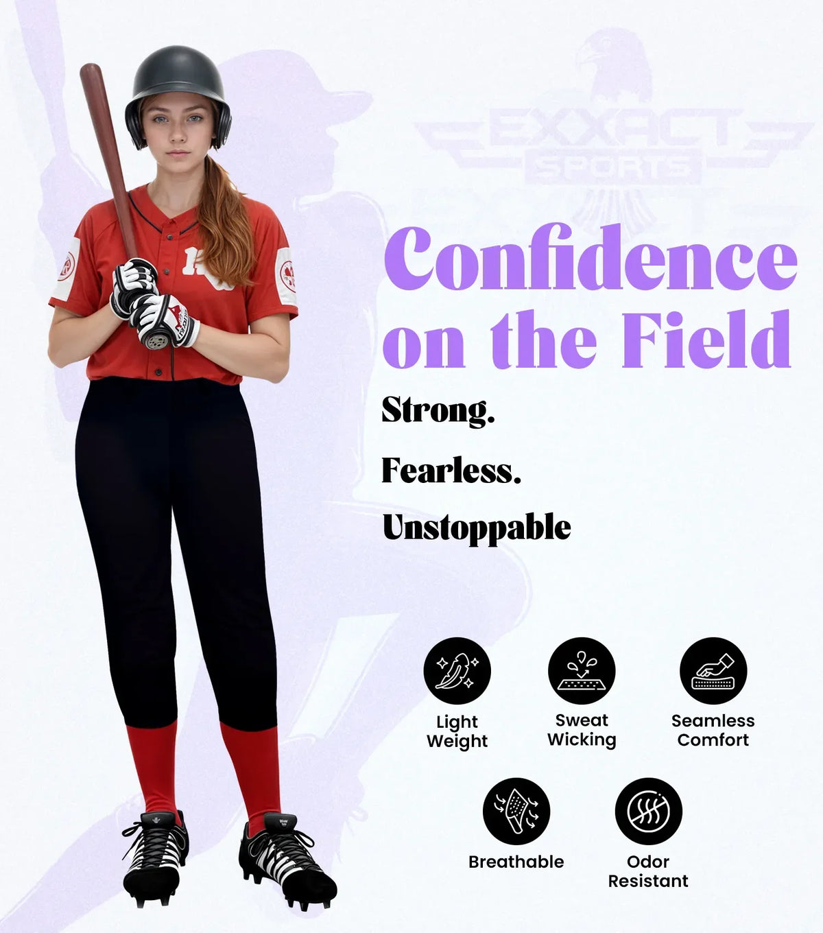 Knicker/yoga Style Softball Pants for Girls (black)