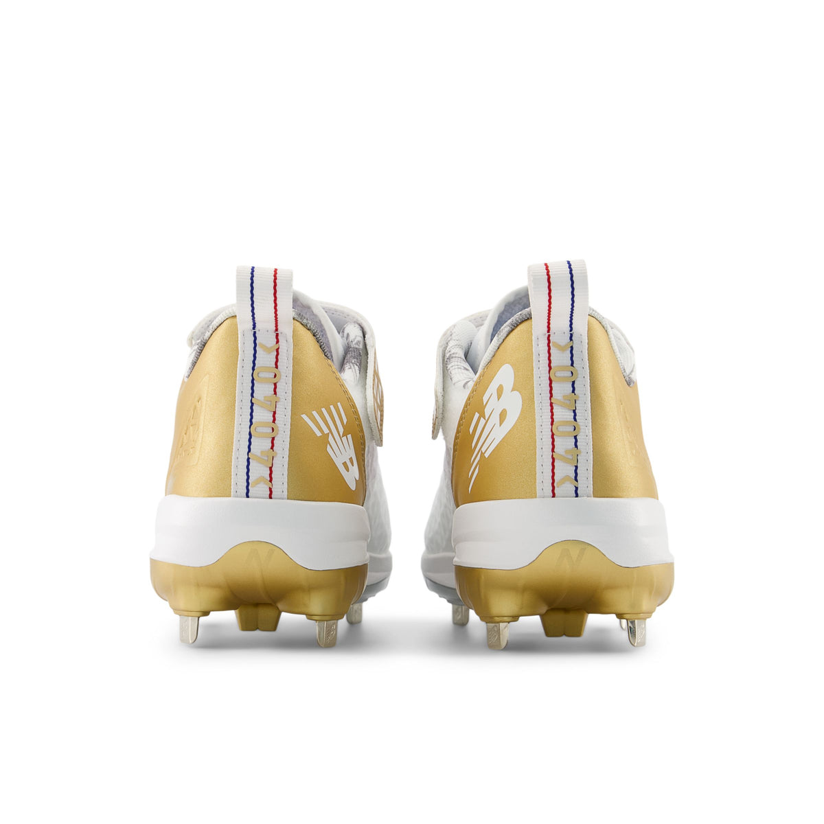 New Balance Fuelcell L4040v8 Low Cut Metal Cleat - White Gold - HIT a Doulbe - 6