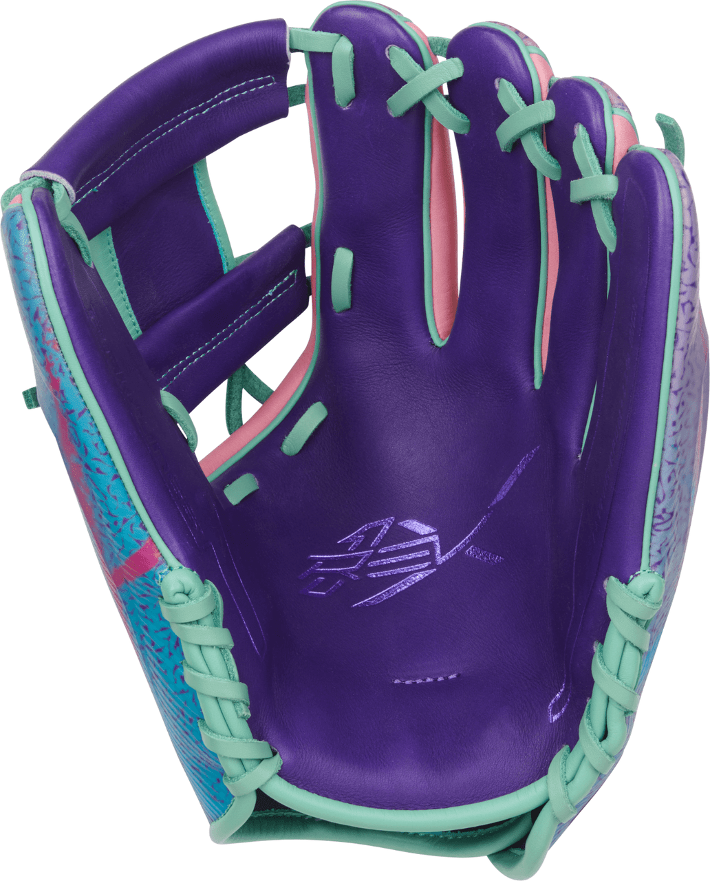 Rawlings 2026 REV1X Series 11.75" Baseball Glove REV2052X - Purple Mint Pink - HIT a Double - 2