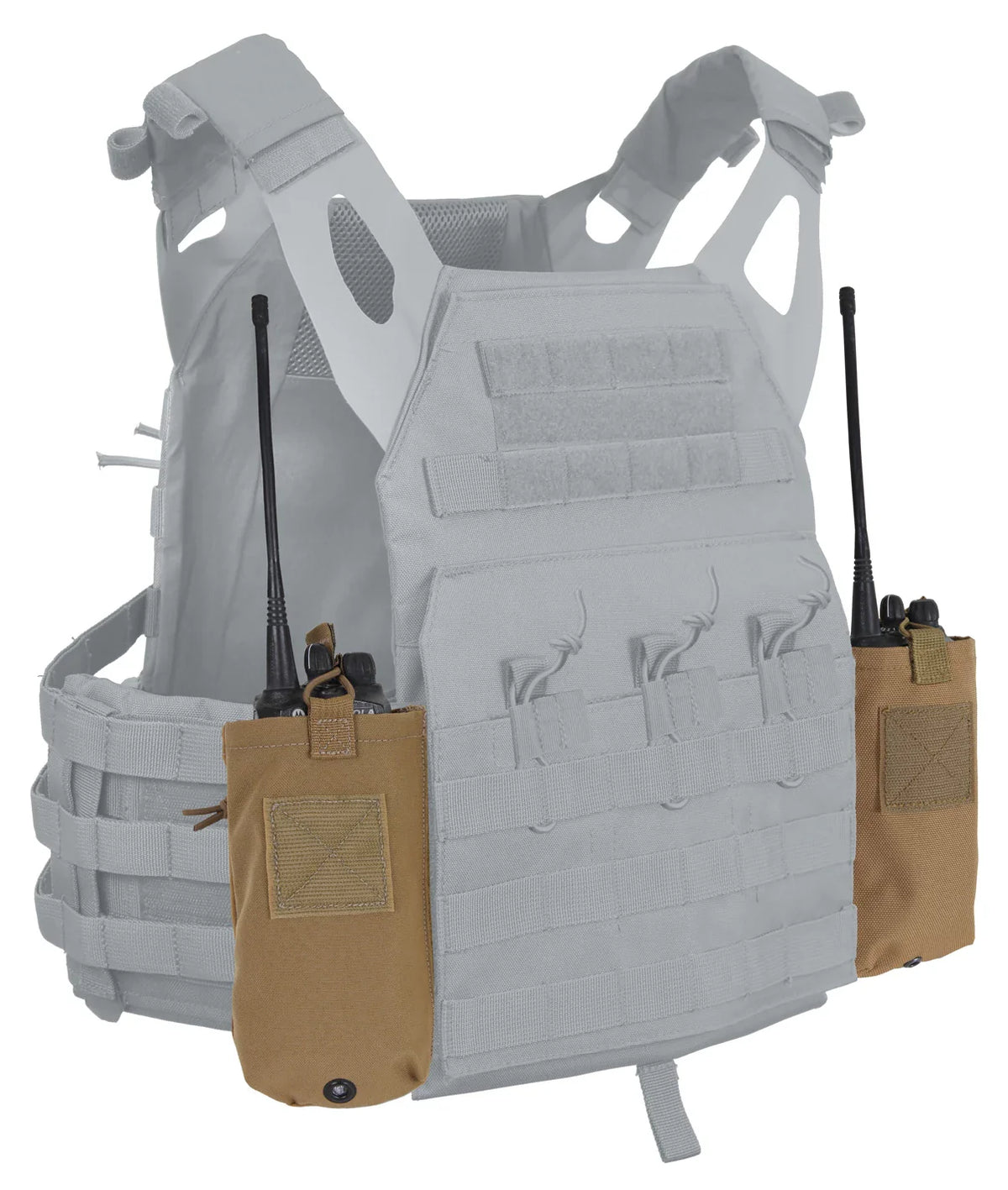 Lacv (lightweight Armor Carrier Vest) Side Radio Pouch Set - Coyote Brown