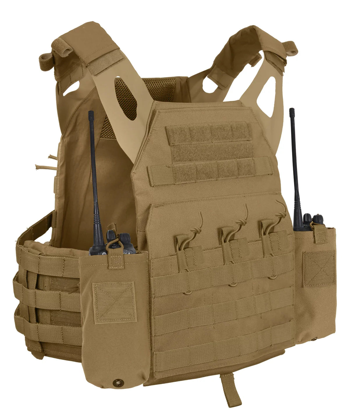 Lacv (lightweight Armor Carrier Vest) Side Radio Pouch Set - Coyote Brown