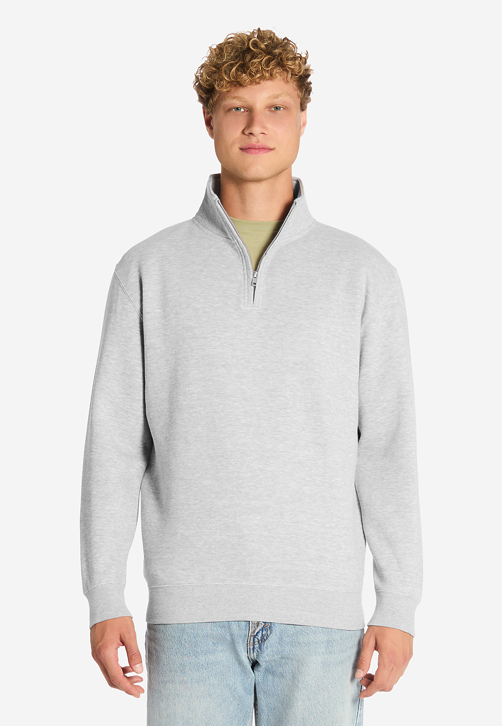Lane Seven Apparel Ls14014 Premium Quarter Zip - Heather Grey