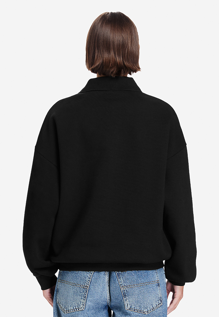 Lane Seven Apparel Ls24012 Element Polo Collar Crewneck - Black