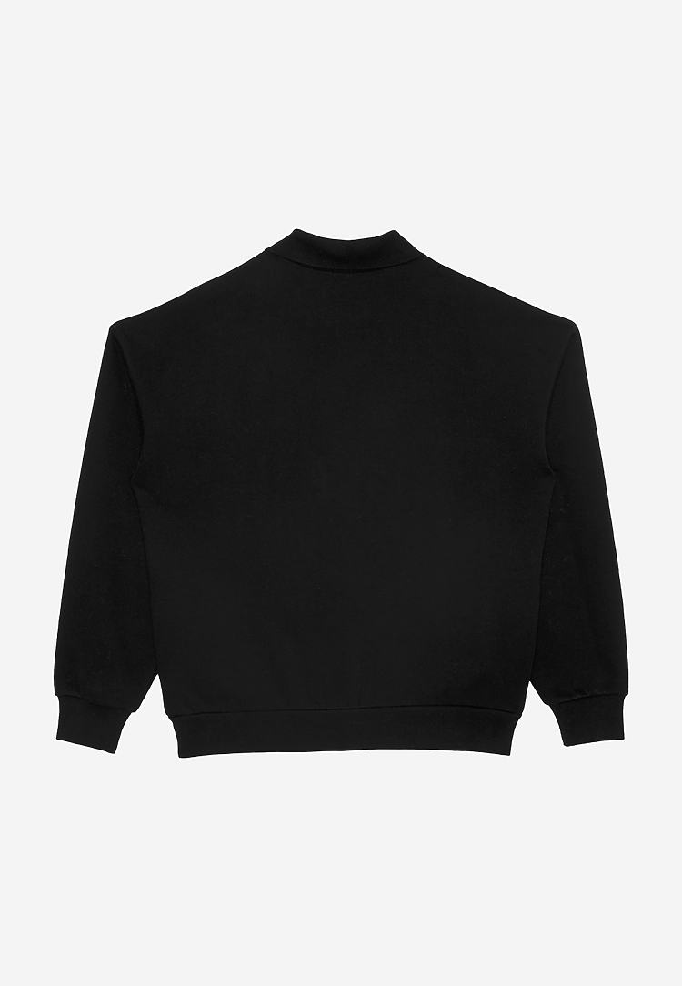 Lane Seven Apparel Ls24012 Element Polo Collar Crewneck - Black