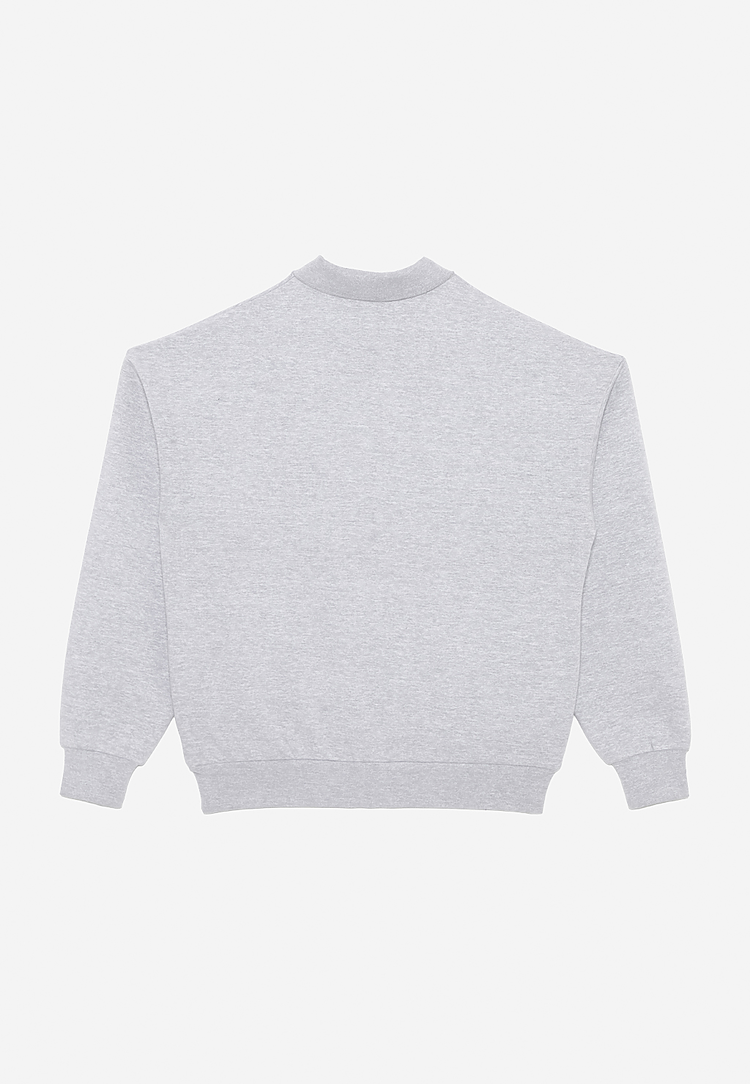 Lane Seven Apparel Ls24012 Element Polo Collar Crewneck - Heather Grey