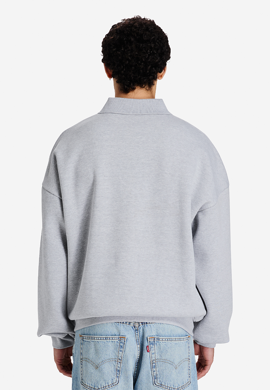 Lane Seven Apparel Ls24012 Element Polo Collar Crewneck - Heather Grey