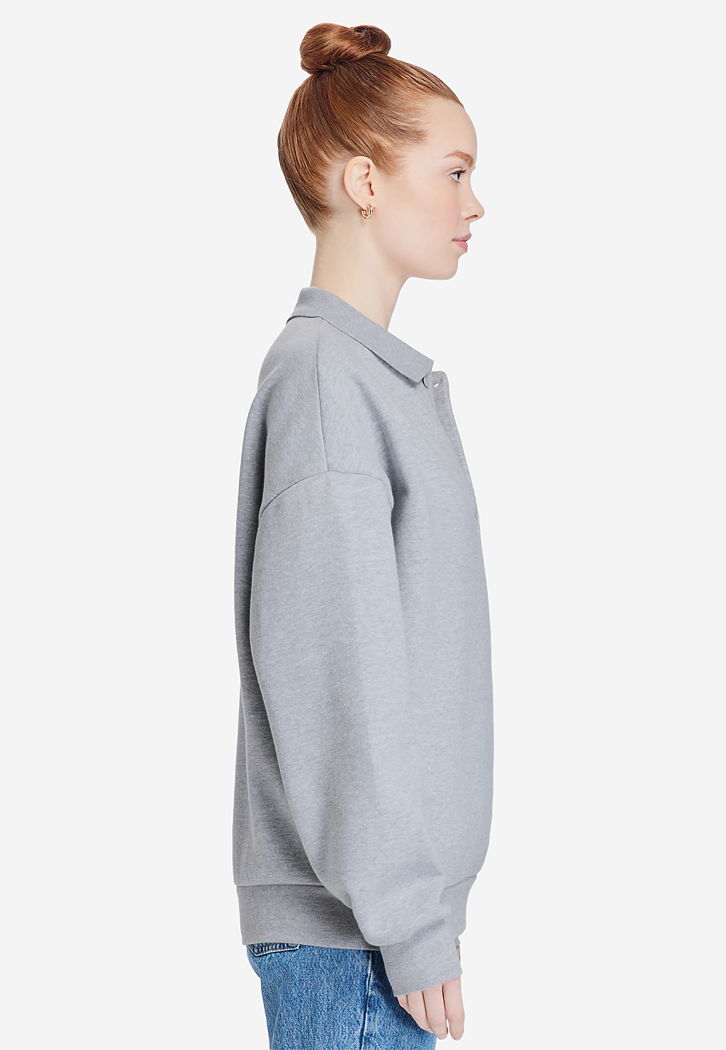 Lane Seven Apparel Ls24012 Element Polo Collar Crewneck - Heather Grey