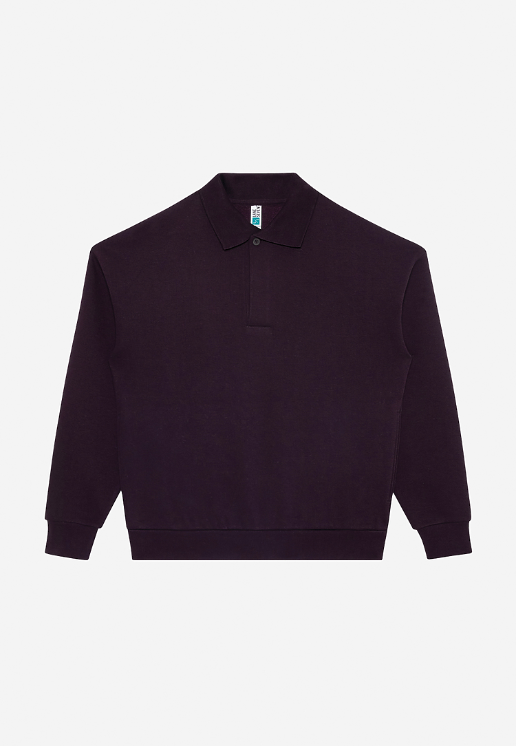 Lane Seven Apparel Ls24012 Element Polo Collar Crewneck - Plum