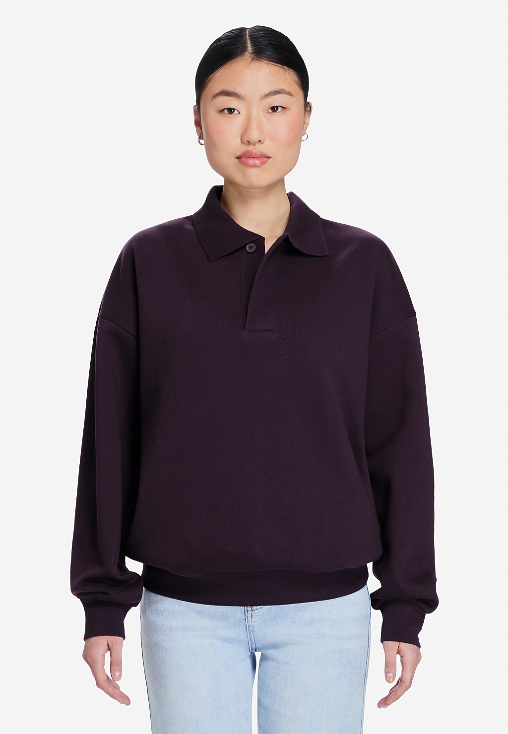 Lane Seven Apparel Ls24012 Element Polo Collar Crewneck - Plum