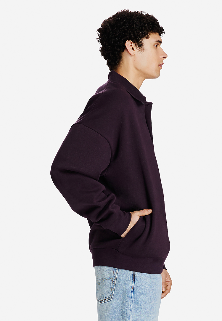 Lane Seven Apparel Ls24012 Element Polo Collar Crewneck - Plum