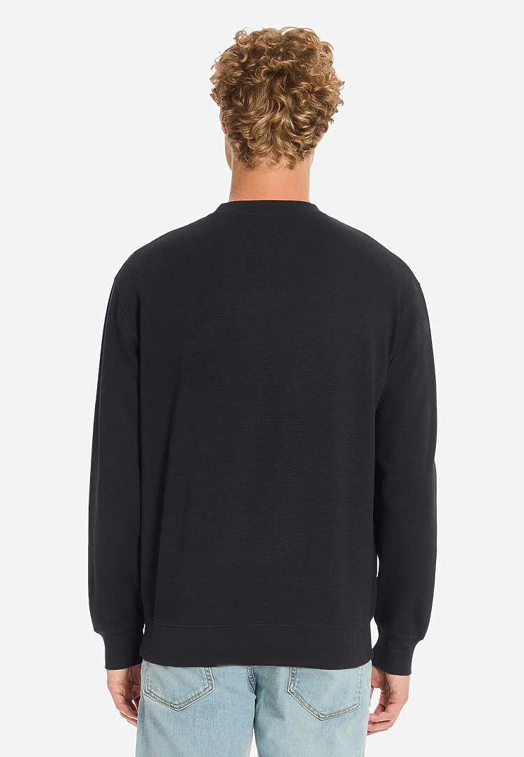 Lane Seven Apparel Ls34004 Thermal Crewneck - Black