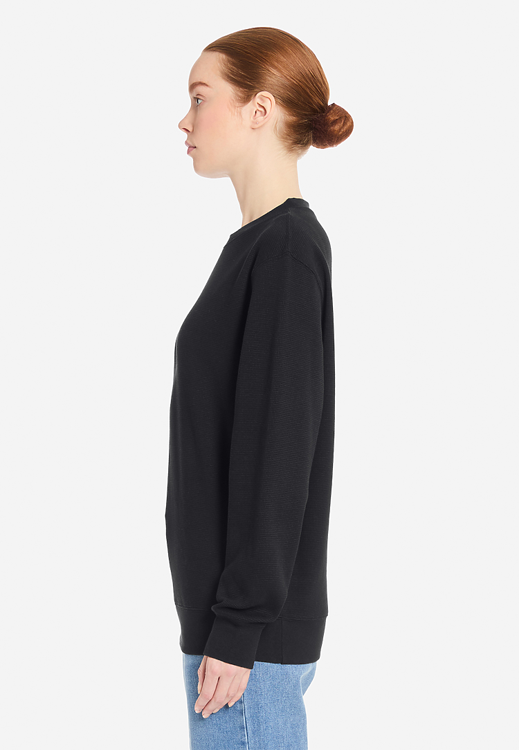 Lane Seven Apparel Ls34004 Thermal Crewneck - Black