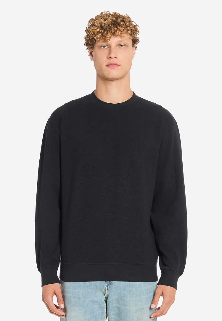 Lane Seven Apparel Ls34004 Thermal Crewneck - Black