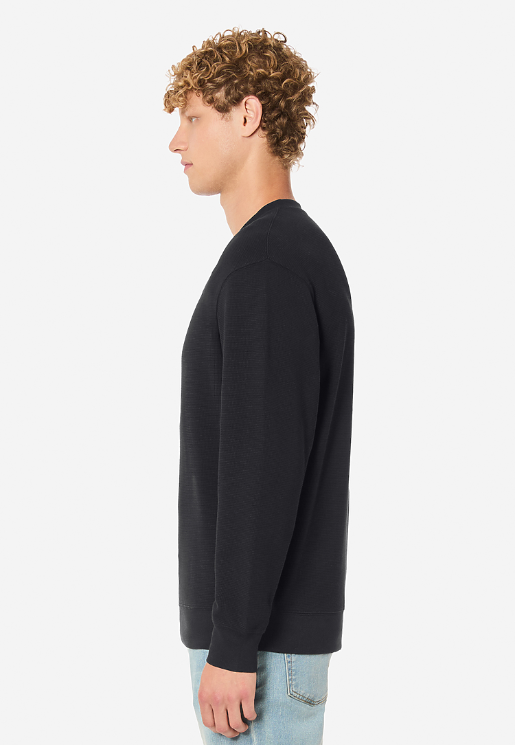 Lane Seven Apparel Ls34004 Thermal Crewneck - Black