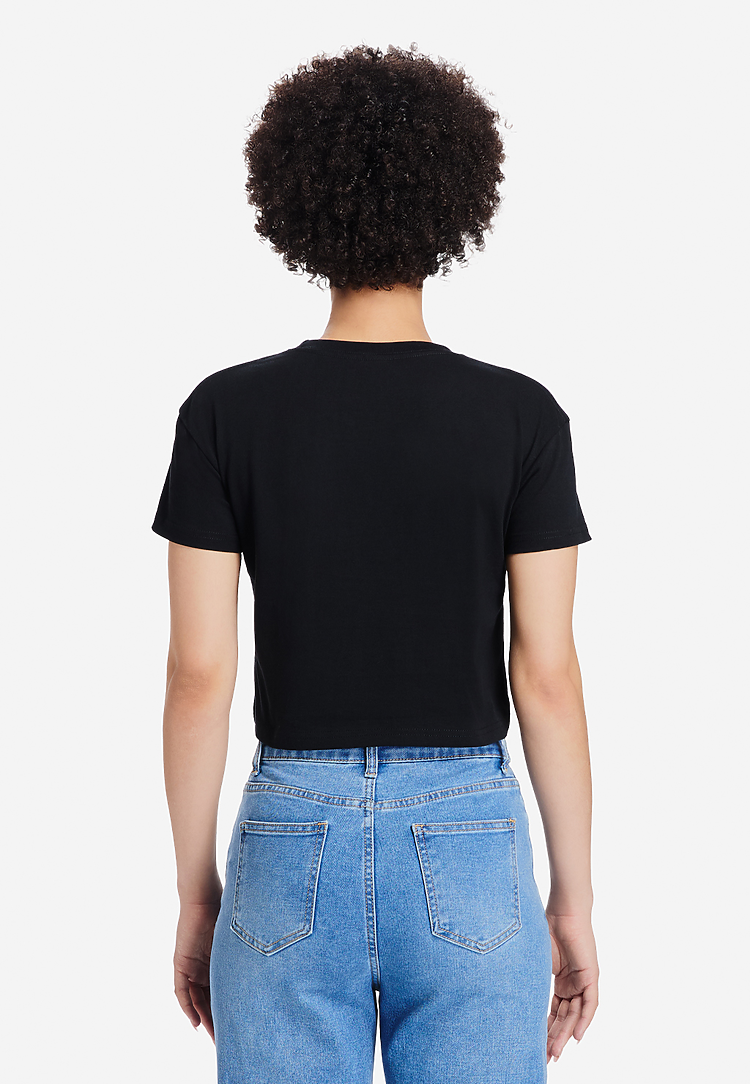 Lane Seven Apparel Ls81000 Women’s Crop Tee - Black