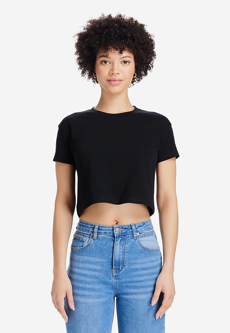 Lane Seven Apparel Ls81000 Women’s Crop Tee - Black