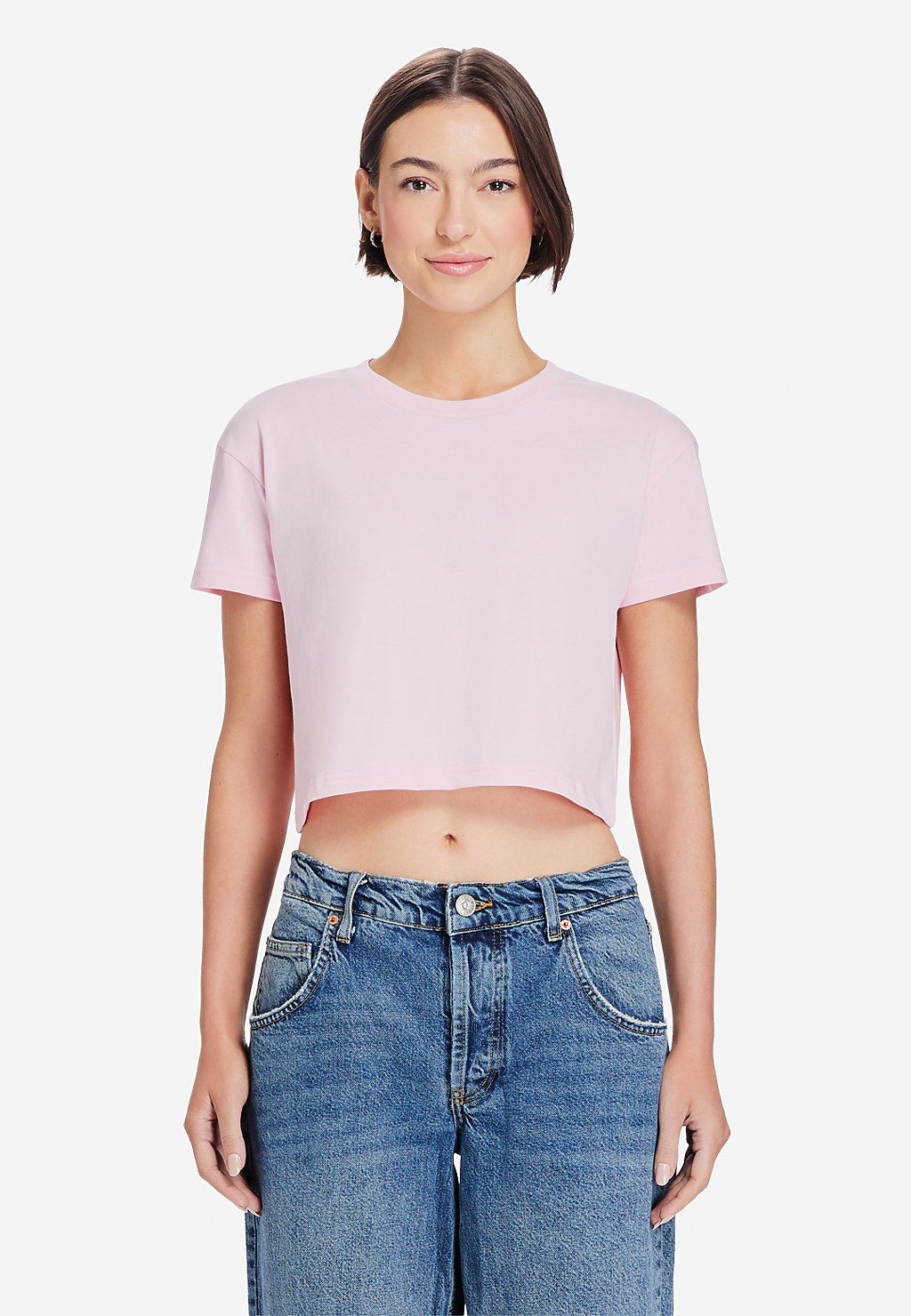 Lane Seven Apparel Ls81000 Women’s Crop Tee - Bubblegum Pink
