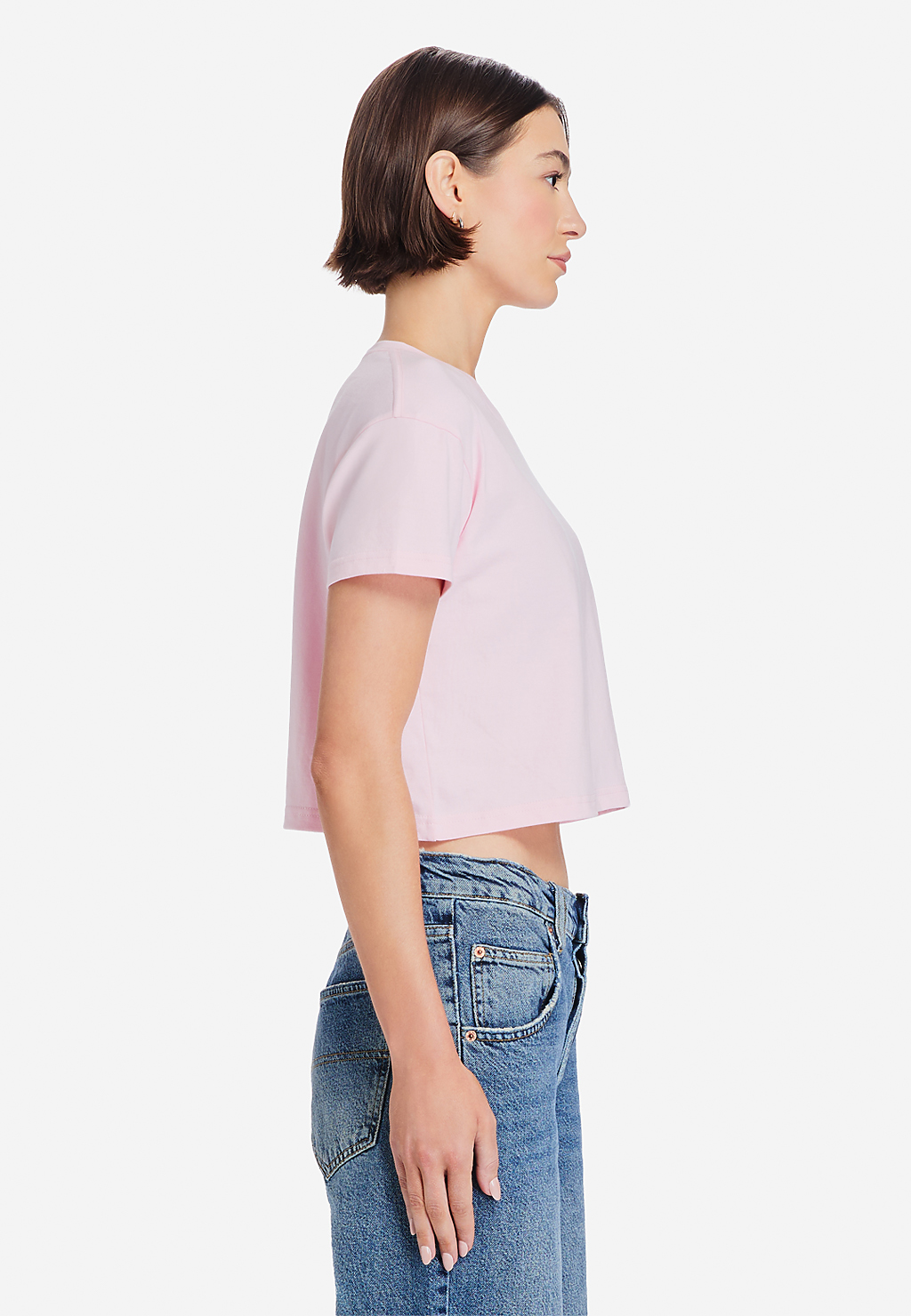 Lane Seven Apparel Ls81000 Women’s Crop Tee - Bubblegum Pink