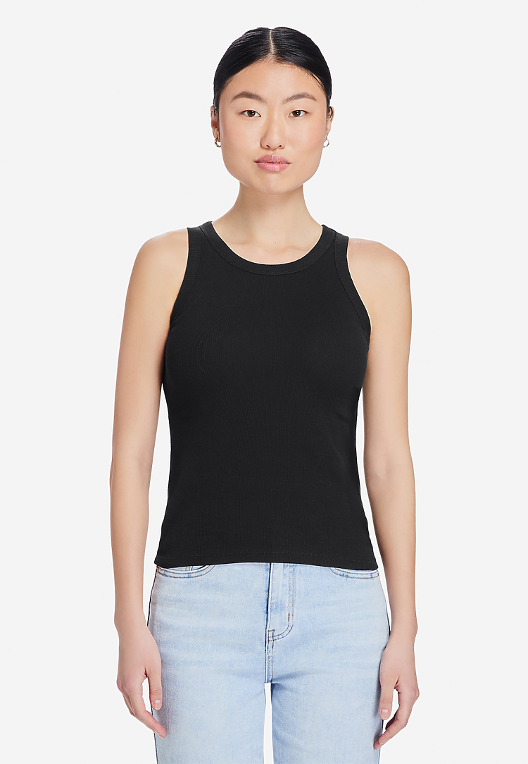 Lane Seven Apparel Ls83006 Women’s Ribbed Tank - Black