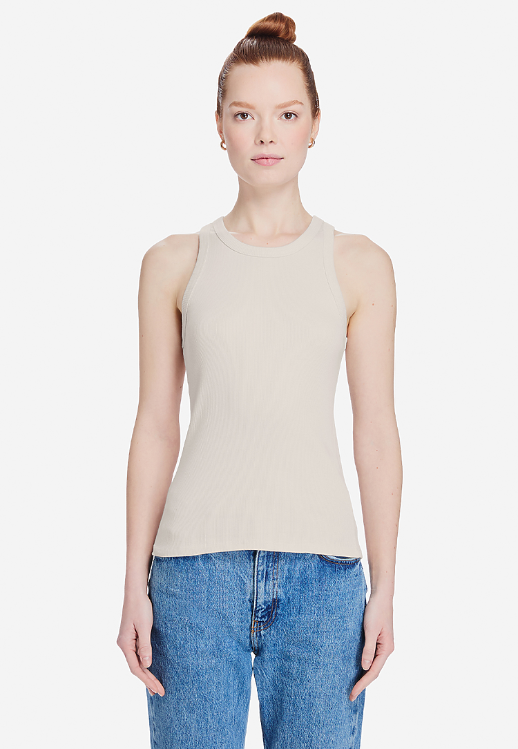 Lane Seven Apparel Ls83006 Women’s Ribbed Tank - Bone