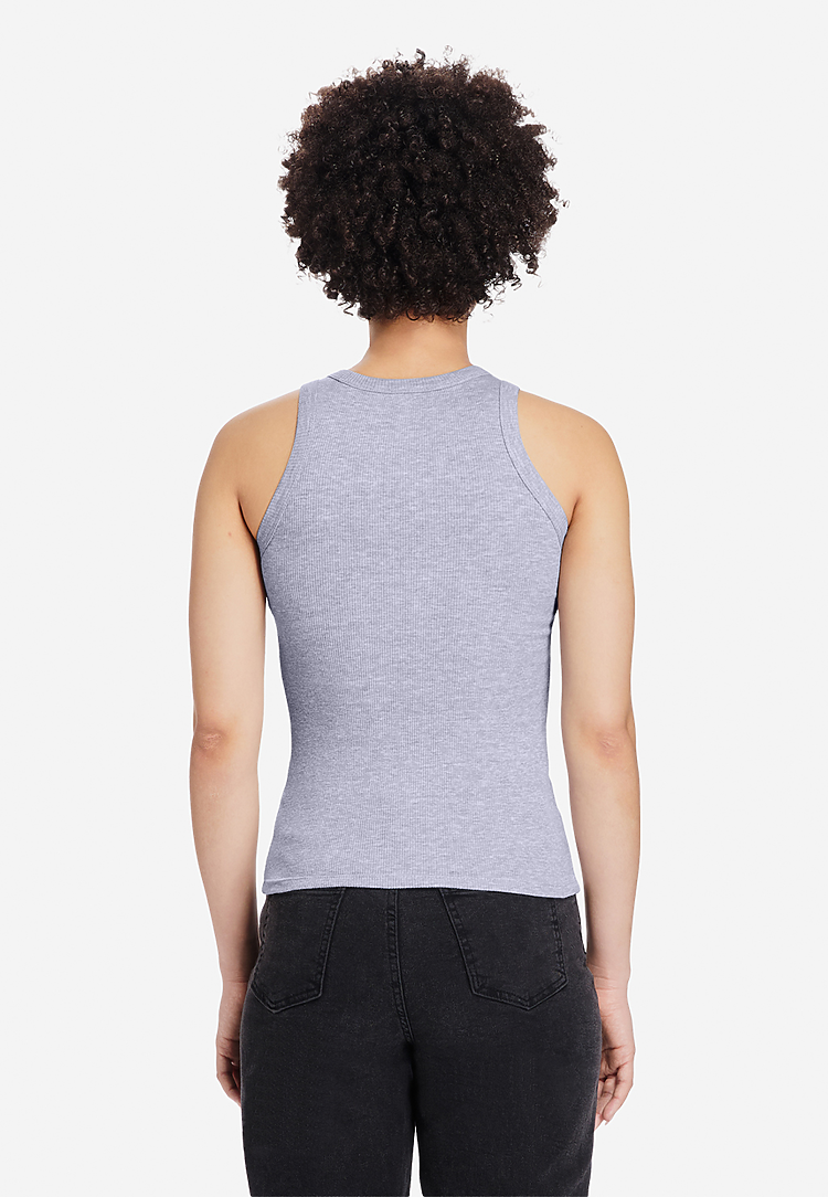 Lane Seven Apparel Ls83006 Women’s Ribbed Tank - Heather Grey