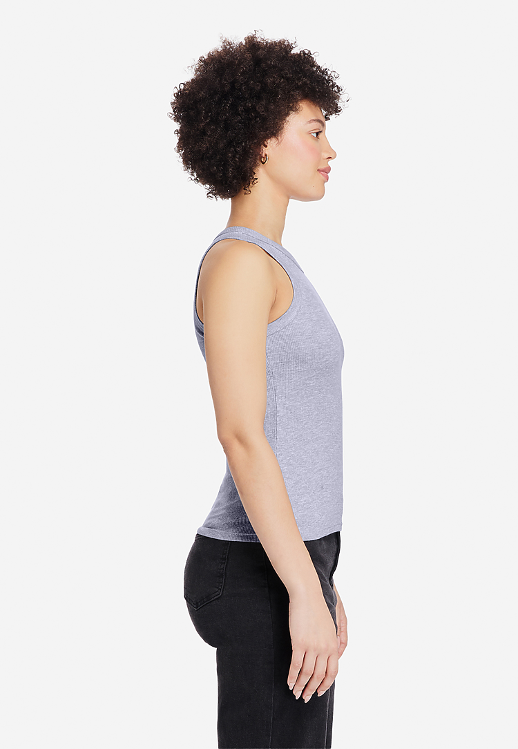 Lane Seven Apparel Ls83006 Women’s Ribbed Tank - Heather Grey