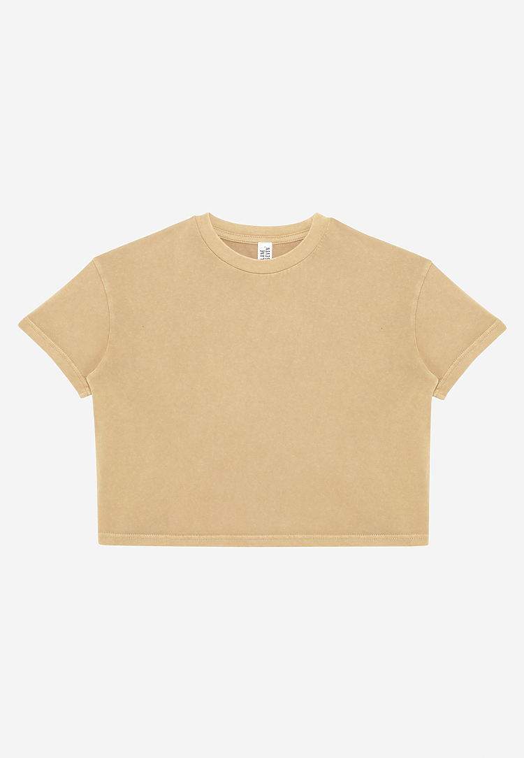 Lane Seven Apparel Ls86000gd Women’s Urban Crop Tee Gd - Pigment Burro