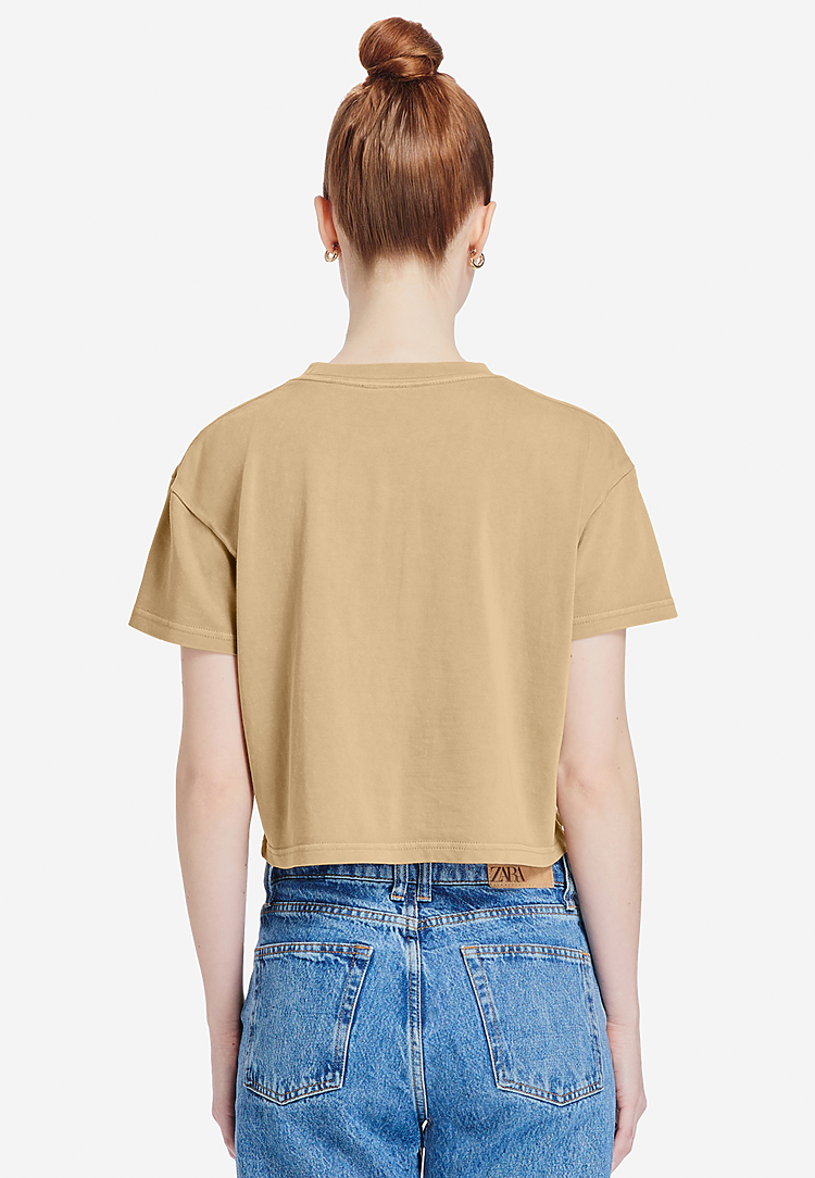 Lane Seven Apparel Ls86000gd Women’s Urban Crop Tee Gd - Pigment Burro
