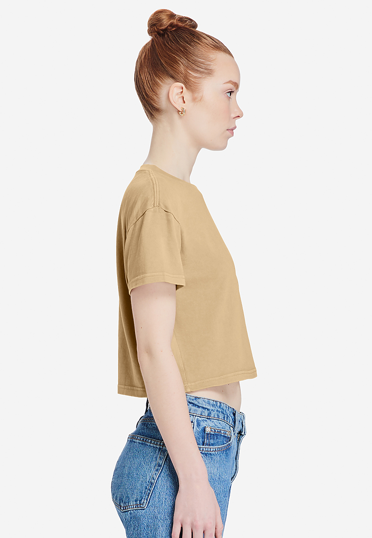 Lane Seven Apparel Ls86000gd Women’s Urban Crop Tee Gd - Pigment Burro