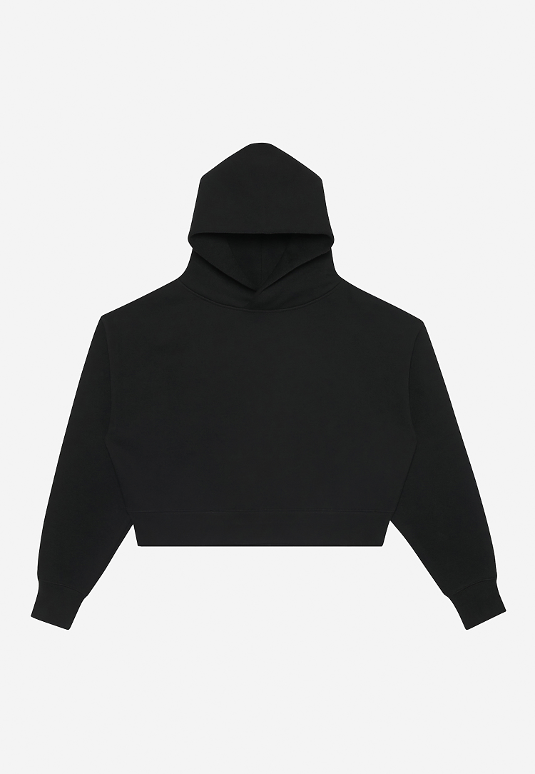 Lane Seven Apparel Ls88001 Women’s Relaxed Crop Hoodie - Black
