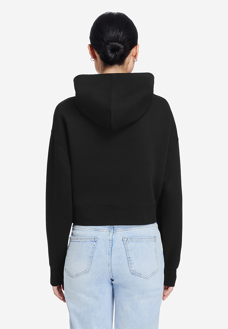 Lane Seven Apparel Ls88001 Women’s Relaxed Crop Hoodie - Black