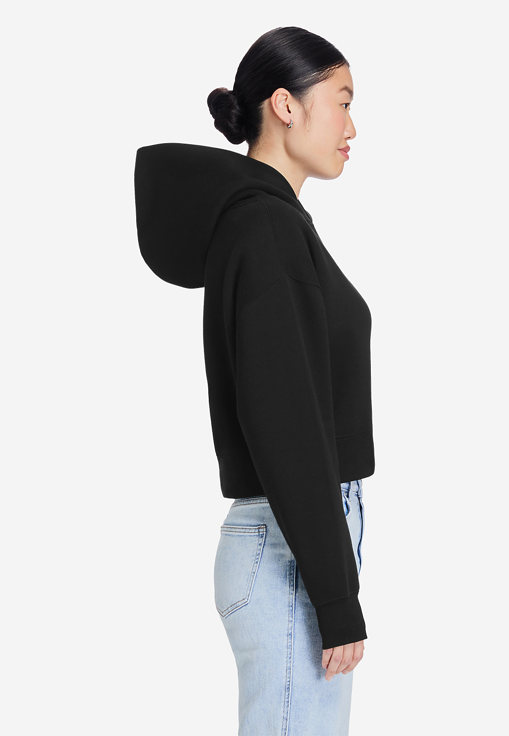 Lane Seven Apparel Ls88001 Women’s Relaxed Crop Hoodie - Black